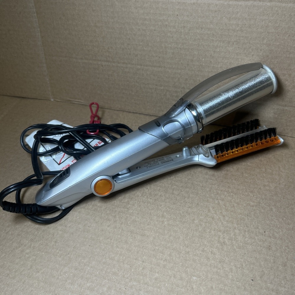 InStyler IS1001 Rotating Hot Iron 1.25 Curling Straightening Brush Silver Video